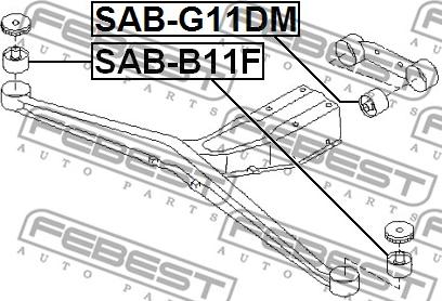 Febest SAB-B11F - Supporto, Differenziale autozon.pro