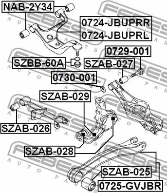 Febest SZAB-029 - Supporto, Braccio oscillante autozon.pro