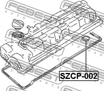 Febest SZCP-002 - Anello tenuta, Cavità candela autozon.pro