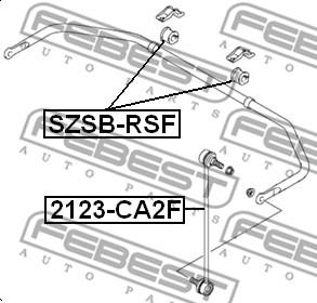 Febest SZSB-RSF - Bronzina cuscinetto, Barra stabilizzatrice autozon.pro