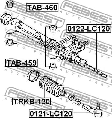 Febest TAB-460 - Supporto, Scatola guida autozon.pro