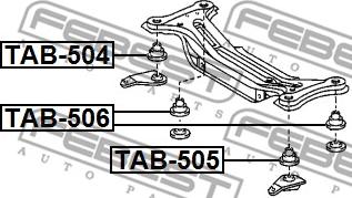 Febest TAB-505 - Supporto, Telaio ausiliario / Portaaggregati autozon.pro