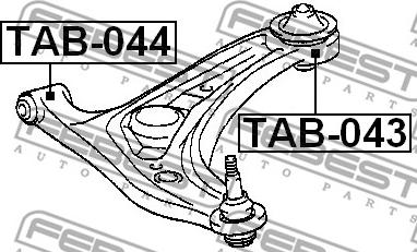 Febest TAB-044 - Supporto, Braccio oscillante autozon.pro