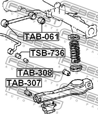 Febest TAB-061 - Supporto, Braccio oscillante autozon.pro