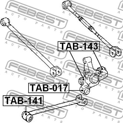 Febest TAB-143 - Supporto, Braccio oscillante autozon.pro