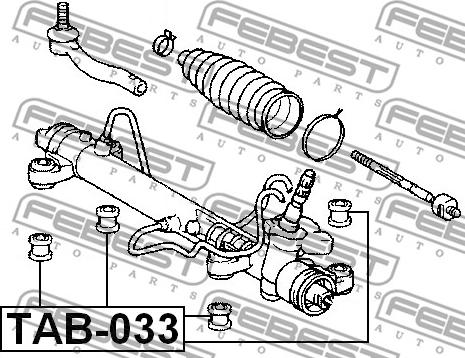 Febest TAB-033 - Supporto, Scatola guida autozon.pro