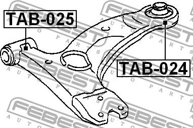 Febest TAB-024 - Supporto, Braccio oscillante autozon.pro