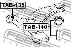 Febest TAB-135 - Supporto, Braccio oscillante autozon.pro