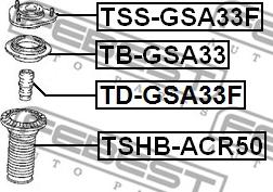 Febest TSS-GSA33F - Supporto ammortizzatore a molla autozon.pro