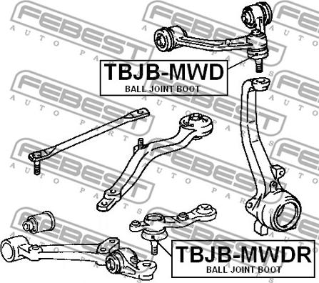 Febest TBJB-MWD - Kit riparazione, Giunto di supporto / guida autozon.pro