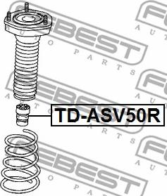 Febest TD-ASV50R - Tampone paracolpo, Sospensione autozon.pro