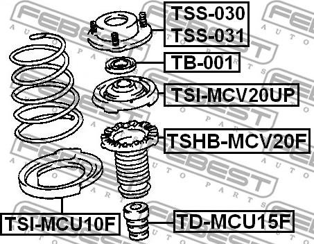 Febest TSHB-MCV20F - Parapolvere, Ammortizzatore autozon.pro