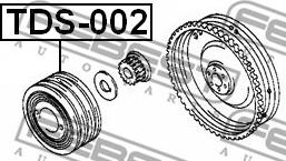 Febest TDS-002 - Puleggia cinghia, Albero a gomiti autozon.pro