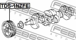 Febest TDS-1NZFE - Puleggia cinghia, Albero a gomiti autozon.pro