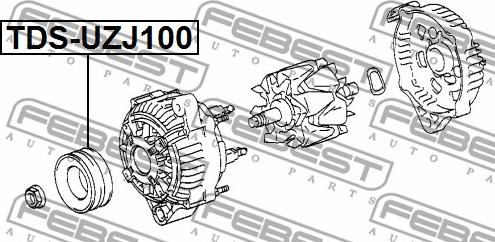 Febest TDS-UZJ100 - Puleggia cinghia, Alternatore autozon.pro