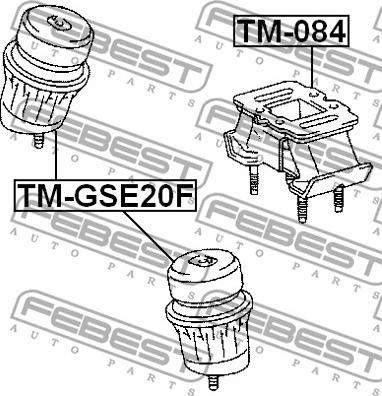 Febest TM-084 - Sospensione, Motore autozon.pro