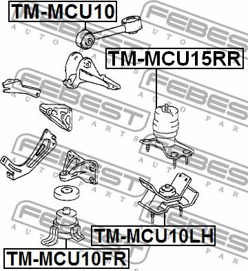 Febest TM-MCU10FR - Sospensione, Motore autozon.pro