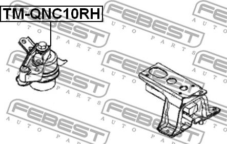 Febest TM-QNC10RH - Sospensione, Motore autozon.pro