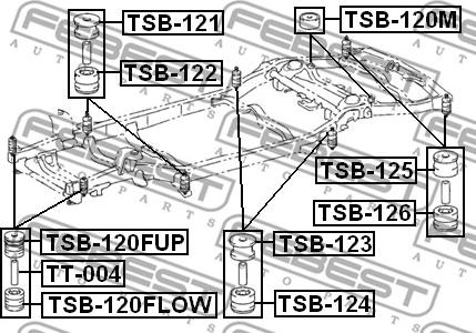 Febest TSB-126 - Supporto, Struttura portante del veicolo autozon.pro