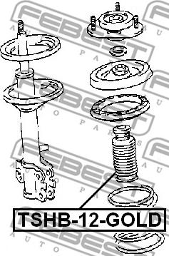 Febest TSHB-12-GOLD - Tampone paracolpo, Sospensione autozon.pro