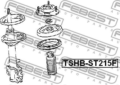 Febest TSHB-ST215F - Tampone paracolpo, Sospensione autozon.pro