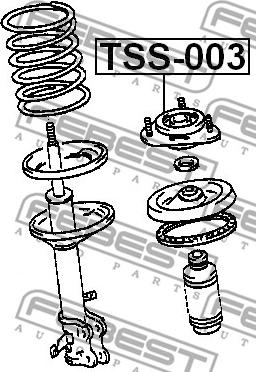 Febest TSS-003 - Supporto ammortizzatore a molla autozon.pro