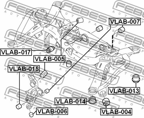 Febest VLAB-014 - Supporto, Corpo assiale autozon.pro