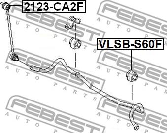 Febest VLSB-S60F - Bronzina cuscinetto, Barra stabilizzatrice autozon.pro