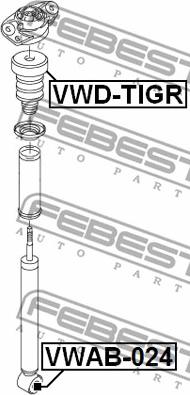 Febest VWAB-024 - Boccola, ammortizzatore autozon.pro