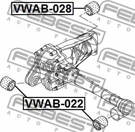 Febest VWAB-028 - Supporto, Differenziale autozon.pro