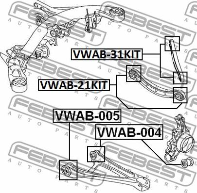 Febest VWAB-21KIT - Supporto, Braccio oscillante autozon.pro