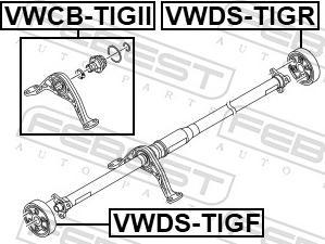 Febest VWCB-TIGII - Supporto, Albero cardanico autozon.pro