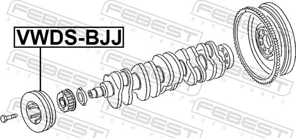 Febest VWDS-BJJ - Puleggia cinghia, Albero a gomiti autozon.pro