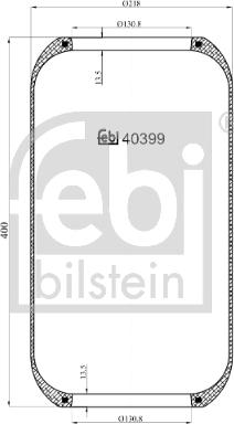 Febi Bilstein 40399 - Soffietto, Sospensione pneumatica autozon.pro