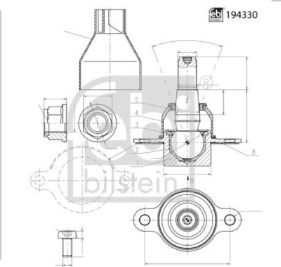 Febi Bilstein 194330 - Giunto di supporto / guida autozon.pro