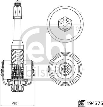 Febi Bilstein 194375 - Calotta, Carter filtro olio autozon.pro