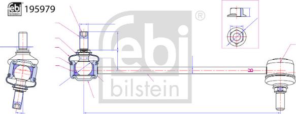 Febi Bilstein 195979 - Asta / Puntone, Stabilizzatore autozon.pro