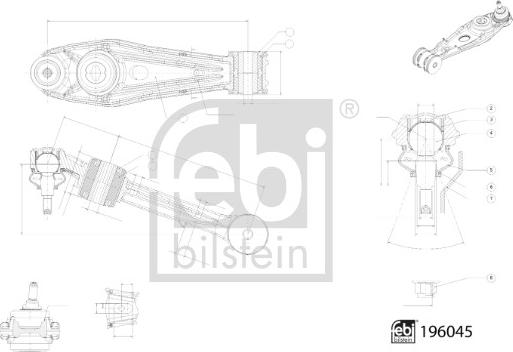 Febi Bilstein 196045 - Braccio oscillante, Sospensione ruota autozon.pro