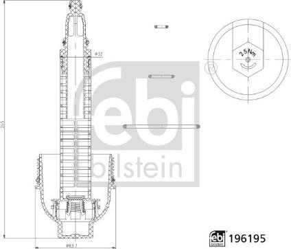 Febi Bilstein 196195 - Calotta, Carter filtro olio autozon.pro