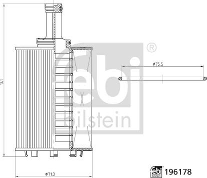 Febi Bilstein 196178 - Filtro olio autozon.pro