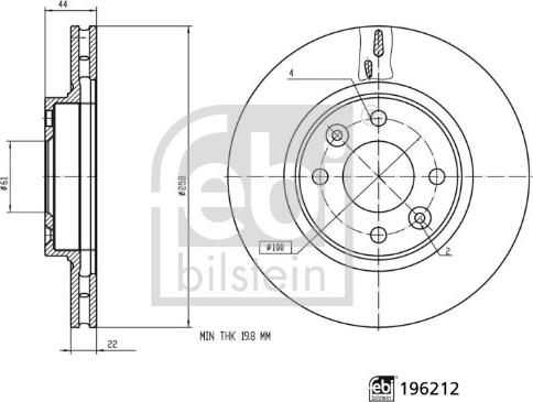 Febi Bilstein 196212 - Discofreno autozon.pro