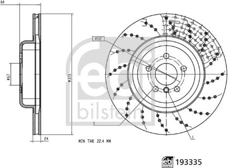 Febi Bilstein 193335 - Discofreno autozon.pro