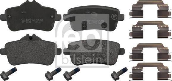 Febi Bilstein 16990 - Kit pastiglie freno, Freno a disco autozon.pro