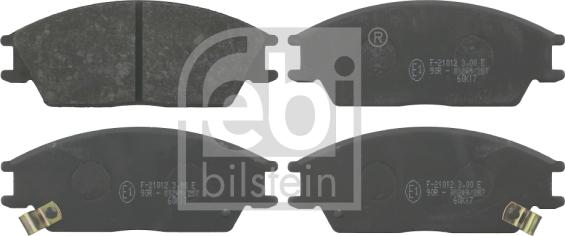 Febi Bilstein 16542 - Kit pastiglie freno, Freno a disco autozon.pro