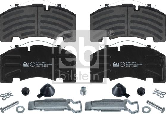 Febi Bilstein 16608 - Kit pastiglie freno, Freno a disco autozon.pro