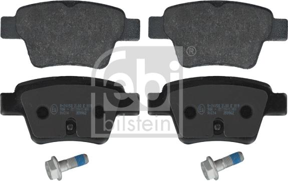 Febi Bilstein 16715 - Kit pastiglie freno, Freno a disco autozon.pro