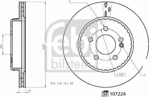 Febi Bilstein 107224 - Discofreno autozon.pro