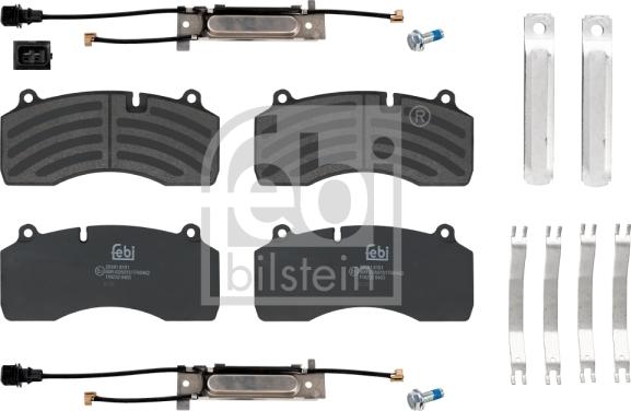 Febi Bilstein 116232 - Kit pastiglie freno, Freno a disco autozon.pro