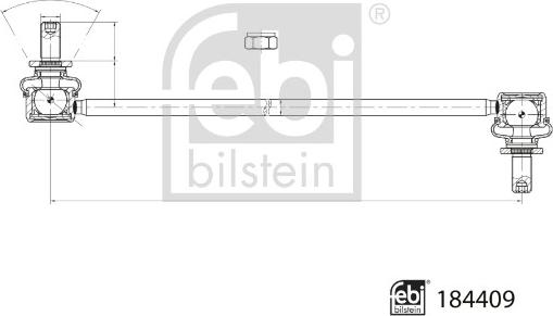 Febi Bilstein 184409 - Asta / Puntone, Stabilizzatore autozon.pro