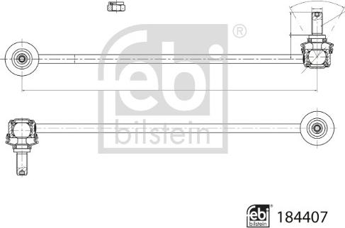 Febi Bilstein 184407 - Asta / Puntone, Stabilizzatore autozon.pro